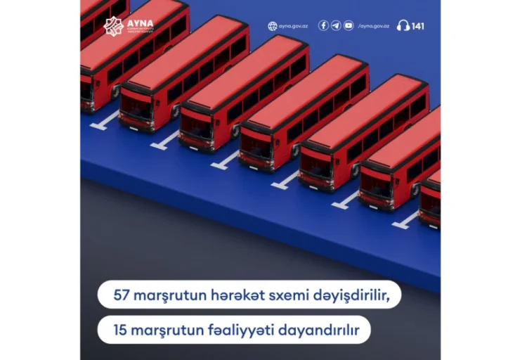 COP29-la əlaqədar 57 marşrutun hərəkət sxemi dəyişdirilir