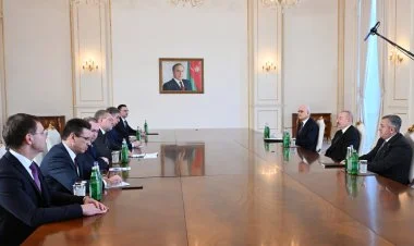 İlham Əliyev Həştərxan vilayətinin qubernatorunu qəbul edib