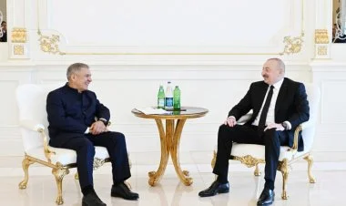 Prezident İlham Əliyev Tatarıstanın Rəisi ilə görüşüb