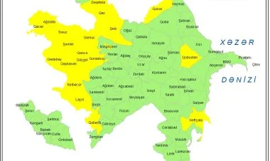 Küləkli hava şəraiti ilə bağlı sarı xəbərdarlıq verilib