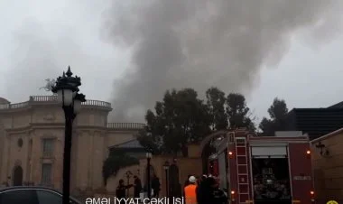 "Neolit" restoranındakı yanğın söndürülüb YENİLƏNİB / VİDEO