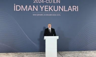 İlham Əliyev ilin idman yekunlarına həsr olunan mərasimdə