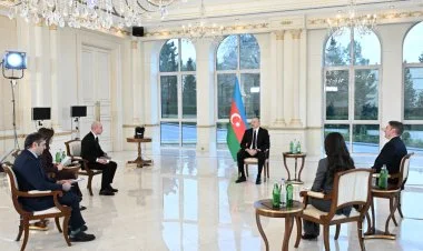 İlham Əliyev yerli televiziya kanallarına müsahibə verib