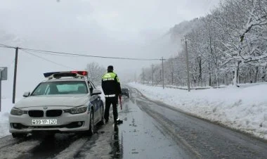 Əlverişsiz hava şəraiti ilə bağlı sürücülərə müraciət edilib