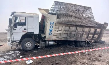 Baş Qərvənd kəndi ərazisində yük maşını minaya düşüb FOTO