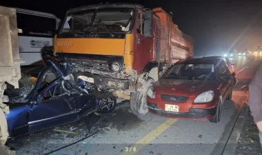 Ucarda 14 maşının iştirakı ilə zəncirvari qəza baş verib