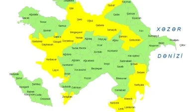 Küləkli hava şəraiti ilə bağlı sarı xəbərdarlıq verilib