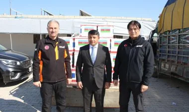 Bakının Suriyaya göndərdiyi 200 ton ərzaq və qida Hələbdədir