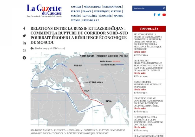 Azərbaycan Rusiya üçün vacib tranzitdir