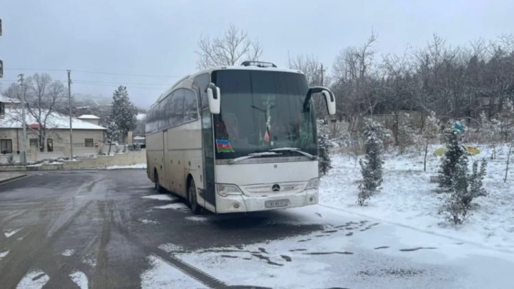 Gəncədən Şuşaya ilk avtobus yola düşüb FOTO