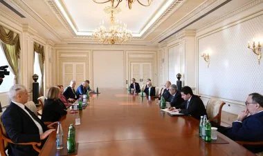 İlham Əliyev NGBM-nın həmsərdlərini qəbul edib FOTO