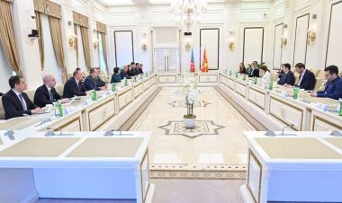 Milli Məclis sədri Şimali Makedoniya Prezidenti ilə görüşüb