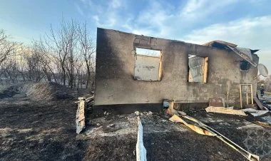 Göyçayda otlaq sahəsində başlayan yanğın kəndə keçib