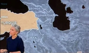 Fransa telekanalı Ermənistanı xəritədən çıxarıb FOTO