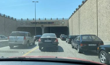 Ziya Bünyadov prospektindəki tuneldə qəza baş verib