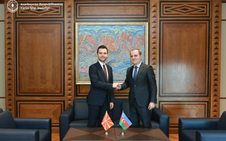 Ceyhun Bayramov Şimali makedoniyalı həmkarı ilə görüşüb