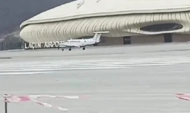 Laçın hava limanına ilk sınağ uçuşu həyata keçirilib