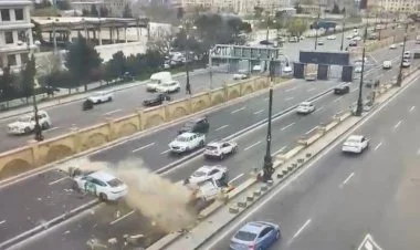 Heydər Əliyev prospektində yol-nəqliyyat hadisəsi baş verib