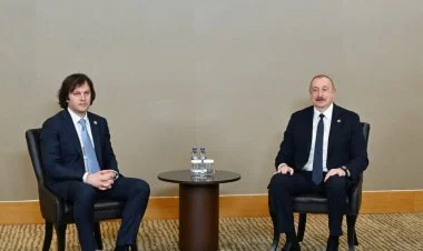 İlham Əliyev Antalyada İrakli Kobaxidze ilə görüşüb