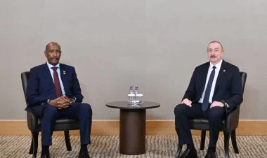 İlham Əliyev Sudan Suveren Keçid Şurasının Sədri ilə görüşüb