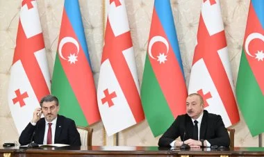 İlham Əliyev və Mixeil Kavelaşvilinin mətbuata bəyanatları