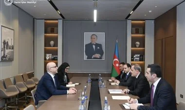 Ceyhun Bayramov Fələstin səfiri ilə görüşüb