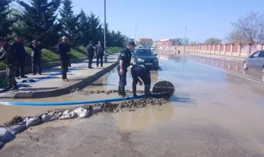 Su basmış bir çox ərazilərdə işlər yekunlaşıb VİDEO