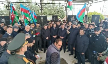 İtkin-şəhid Mübariz Hüseynov Suraxanıda dəfn olunub