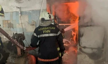 Bakıda anbarda baş verən yanğın məhdudlaşdırılıb VİDEO