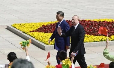 Prezident Ilham Əliyevin Çində rəsmi qarşılanma mərasimi
