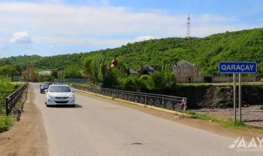 Qaraçay çayı üzərində yeni körpü tikilir VİDEO