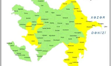 Küləkli hava şəraiti ilə bağlı sarı xəbərdarlıq verilib