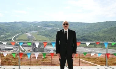 İlham Əliyev Muğanlı-İsmayıllı-Qəbələ hissəsində FOTO