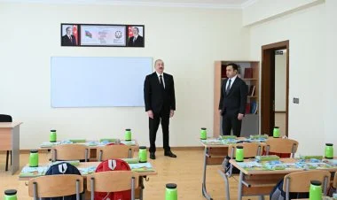 İlham Əliyev İsmayıllıda lisey binasının açılışında