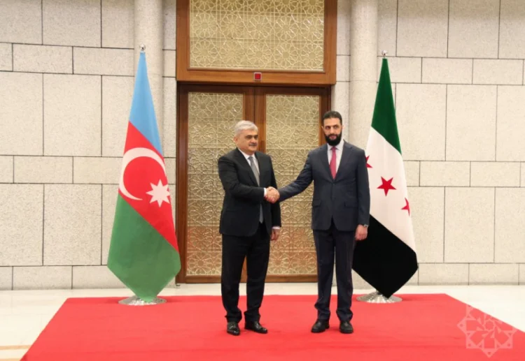 Samir Şərifov Suriyada Əl Şaraa ilə görüşüb