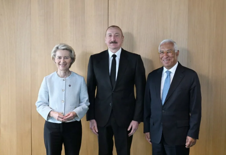 İlham Əliyev fon der Lyayen və Antonio Koşta ilə görüşüb