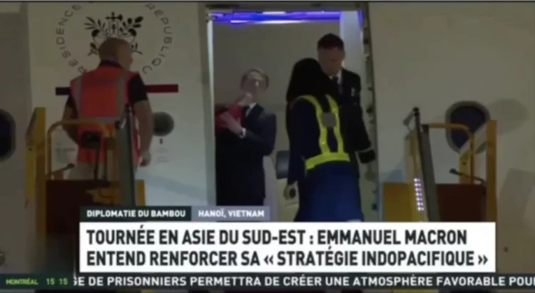 Makronun arvadının ona sillə vurması videoya düşüb