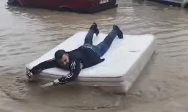 Güclü yağış Trabzon vilayətində daşqınlara səbəb olub FOTO