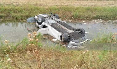 Cəlilabadda avtomobil kanala aşıb, 5 nəfər yaralanıb