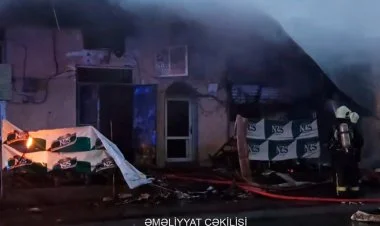 “Sabunçu bazarı”nda yanğın olub VİDEO