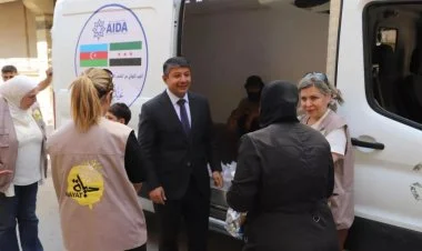 Azərbaycan Suriyada növbəti xeyriyyə aksiyası keçirib FOTO