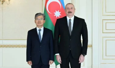 Prezident Koreyanın yeni səfirinin etimadnaməsini qəbul edib