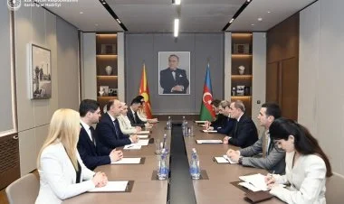 C.Bayramov Şimali Makedoniya nümayəndələrini qəbul edib