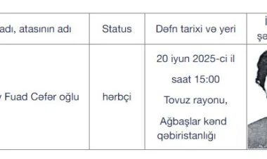 Sabah daha bir itkin-şəhid dəfn olunacaq