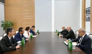 İlham Əliyev Mingəçevirdə qəbul keçirib