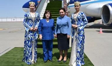 Milli Məclisin sədri Özbəkistana işgüzar səfər edib