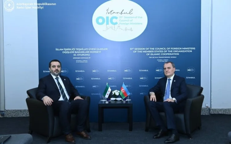 Ceyhun Bayramov suriyalı həmkarı ilə görüşüb