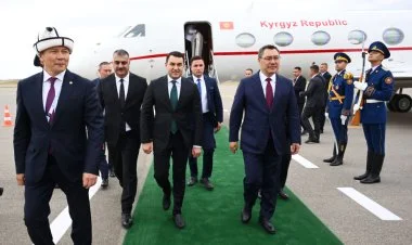 Qırğızıstan Prezidenti Sadır Japarov Azərbaycana səfər gəlib