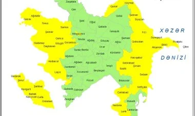 Küləkli hava şəraiti ilə bağlı sarı xəbərdarlıq verilib