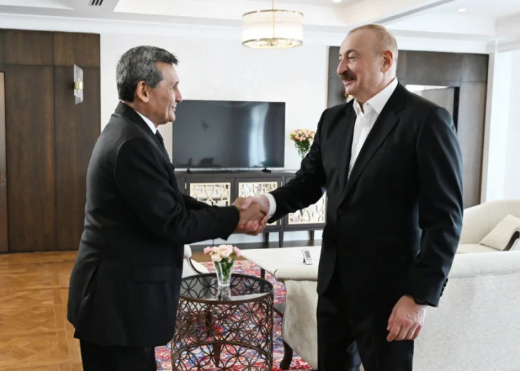 Əliyev Xankəndidə Türkmənistanın XİN rəhbərini qəbul edib